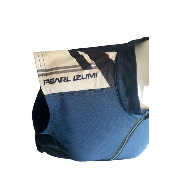 Pearl Izumi Select Unisex Cycling Shirt Sleeveless Pockets Navy Blue Size Medium - Picture 3 of 9